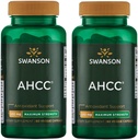 Swanson Maximum Strength AHCC - Förderung erweiterter Immununterstützung - Natürliche Ergänzung NK Cells & Liver Support - (60 Veggie Capsules, 500mg Jeder) (2 Pack)