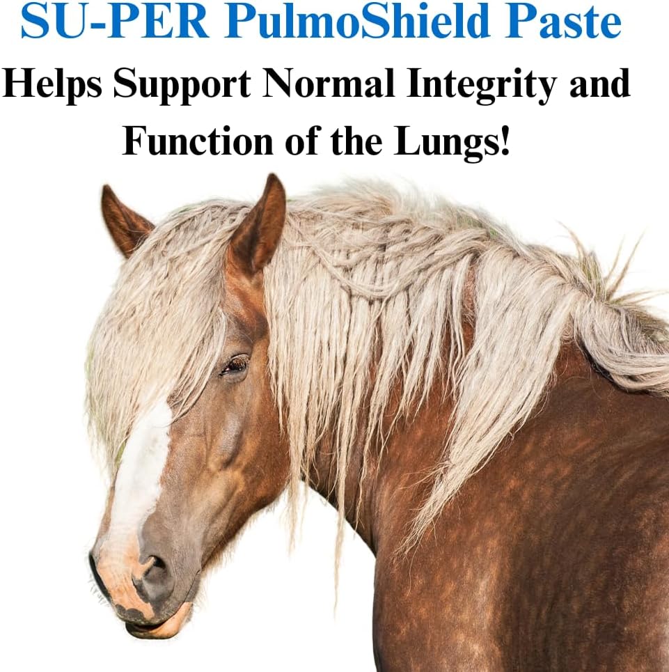 SU-PER PulmoShield Paste für Atmungshilfe - Unterstützt gesunde Lung-Funktion in Pferden - Pferd Vitamine & Minerals - 30CC, (2 Pack)