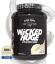 Worldwide Nutrition Bundle Kompatibel mit Black Magic Wicked Huge - Masse Gainer French Vanilla Flavor für Muskelunterstützung und -gewinnung, 7.24 LBS Protein Powder Supplement mit Keychain