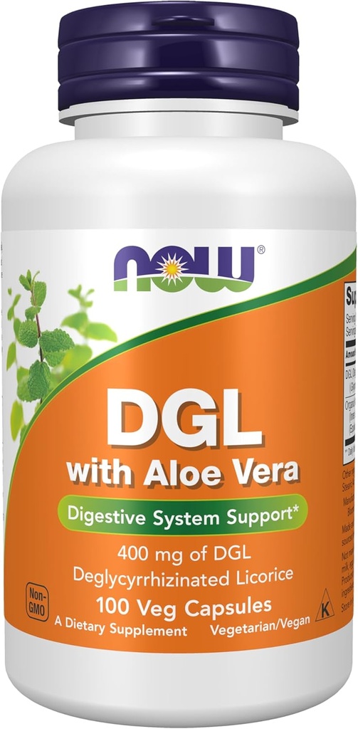 JETZT Nahrungsergänzungsmittel, DGL mit Aloe Vera (Deglycyrrhizinated Licorice) Nahrungsergänzungsmittel, 100 Veg Kapseln