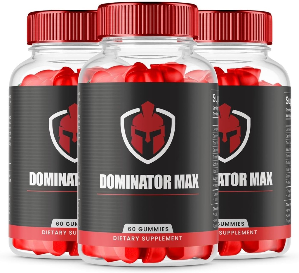 (3 Pack) Dominator Max Gummies Advanced Formula for Max Performance, All Natural Extra Strength Supplement, Dominator Max Gummies für Muskelwachstum und Gesamtgesundheitsunterstützung (180 Gummi)