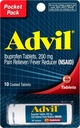 Advil Coated Tablets Pain Reliever und Fever Reducer, Ibuprofen 200mg, 12 x 10 Count, Travel Size Bottle