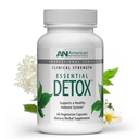 Amerikanische Nutriceuticals – Essential Detox – 60 vegetarische Kapseln – Professionelle geformte Ganzkörper-Detox – Natürlich reinigen, reinigen und erneuern – hochwirksames Detox