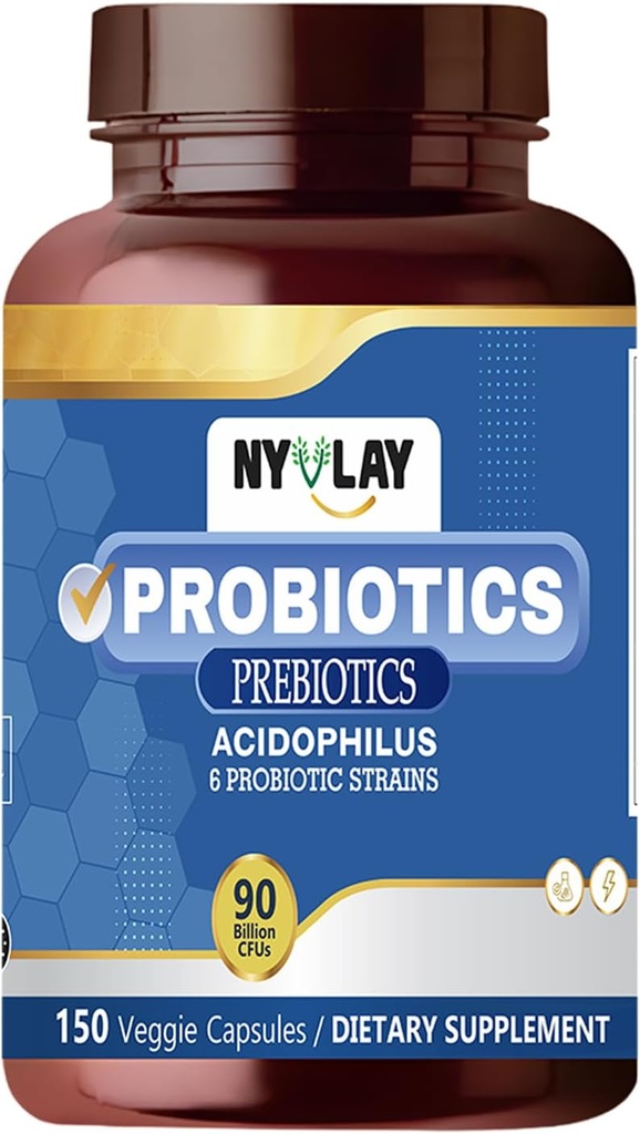 Präbiotika Probiotics 90 Billion CFU 150 Kapseln | Nahrungsergänzung | Extra Stärke Natürliche Formulierung | Unterstützung Stärke & Energie