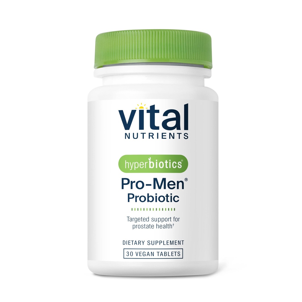 Hyperbiotics Vital Nährstoffe Pro Men Probiotics | Fortgeschrittene Probiotika für Männer | Klinisch für Prostata-Gesundheit, Verdauungsbilanz und Gut-Gesundheit* | Gluten, Dairy, Soy Free | 30 Vegan Tabletten