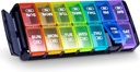 Sukuos Wöchentliche Pille Organizer 7 Tage 2 Mal pro Tag, schnell füllen Tägliche Pille Box (AM PM), Arthritis Freundliche Extra große Pillen Fälle für Vitamin/Fish Oil/Supplements