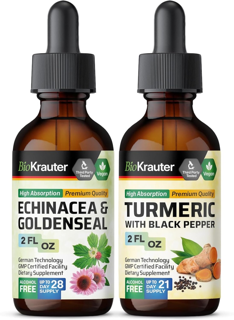 Echinacea mit goldener Tinktur 2 Fl. Oz. & Turmeric Tincture 2 Fl. Oz.