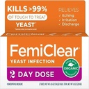 FemiClear 2-Day Dose Yeast Infection und Itch Control Ointment, für Moderate zu Intense Symptoms, Hergestellt mit All-Natural und organischen Zutaten, Plus Externe Anti-Itch Salbe für beruhigende Pflege