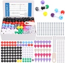 Swpeet 307 Pcs Molecular Model Kit für Organische und anorganische Chemie - Chemie Molekulares Modell Student and Teacher Set - 126 Atome & 30 Orbitals & 150 Links & 1 Short Link Remover Tool