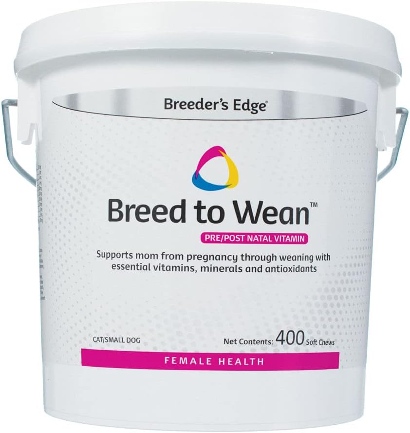 Breeder's Edge gezüchtet zu Wean, Prenatal und Postnatal Multivitamin für Hunde und Katzen, unterstützt schwangere und stillende Mütter, liefert Antioxidantien, Vitamine und Mineralstoffe, 100 ct für Katzen und kleine Hunde