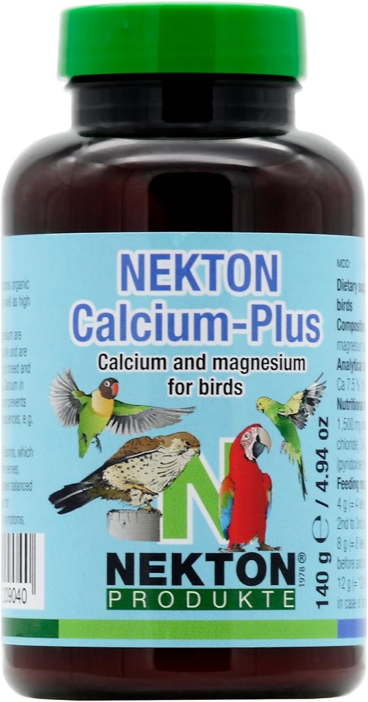 Nekton Calcium Plus - Calcium mit Magnesium & Vitaminen, Weiß, 140g/5 oz