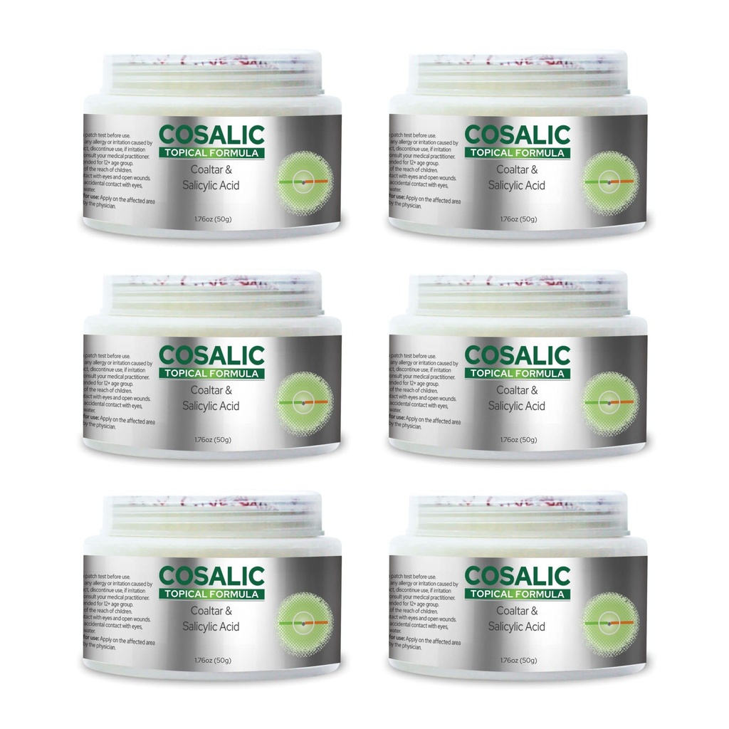 SALVE 50 Gramm Salicylsäure Kohle Tar Pack von 6