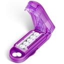 DUBSTAR Pille Cutter Splitter für kleine und winzige Pillen, mehrere Pillenschneider für kleine oder große Pillen, einstellbare Pille Splitter mit Zentriervorrichtung und Klingenschutz für mehrere Tablets (Purple)