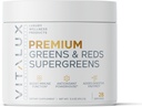 VITALUX || #1 Bewertete Premium-Grüne & Reds Superfood-Pulver || Immunfunktion, Hinzugefügt Antioxidantien, Loaded w/ Digestive Enzyme | 17 Leistungsfähige Zutaten | 3rd Party Getestet, Vegan + USA Made - 28 Days