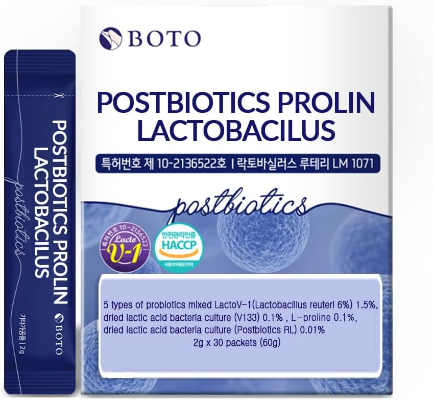 BOTO Korean Care it Probiotics Natural Prebiotics Proline Brust Milch Lactobacillus, Colon Cleanse, Immunität Unterstützung - 1 Monat (30 von Pack, PostBiotics)