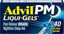 Advil PM Schmerzlinderung und Nacht Schlafhilfe, Schmerzmedizin mit Ibuprofen für Schmerzlinderung und Diphenhydramin Citrat für eine Schlafhilfe - 40 beschichtete Caplets