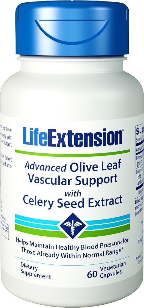 Fortgeschrittene Olivenblatt Vaskulare Unterstützung mit Celery Seed Extract 60 Vegetarische Kapseln-Pack-3