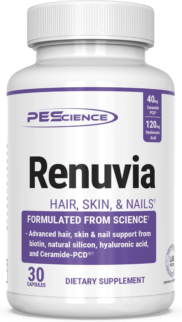 PEScience Renuvia, One Daily Hair Skin and Nails Hyaluronsäure Blend, 30 Kapseln