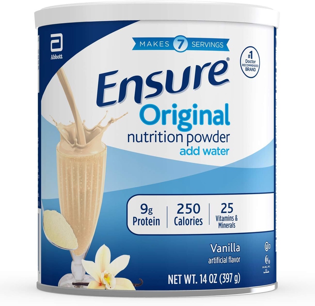 Gewährleistung Original Nutrition Shake Powder mit 9 Gramm Protein, Meal Replacement Shakes, Vanilla, 14 oz