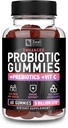 Probiotische Gummie für Erwachsene und Kinder (60 Count | 5 Billion CFU) w/Organic Berry Antioxidants & Vitamin C für Immununterstützung und Verdauungsgummi - Präbiotika und Probiotika für Frauen Gummie