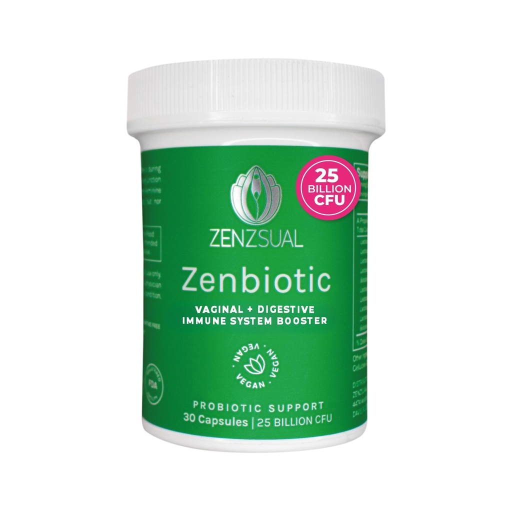 ZENZSUAL Zenbiotic Probiotics Unterstützung für Frauen – 25 Billion CFU, Vaginal Health & pH Balance Unterstützung, Odor & Yeast Control, Gut & Digestive Gesundheit, Urinary Comfort, Hormon Balance, 30 Vegan Kapseln