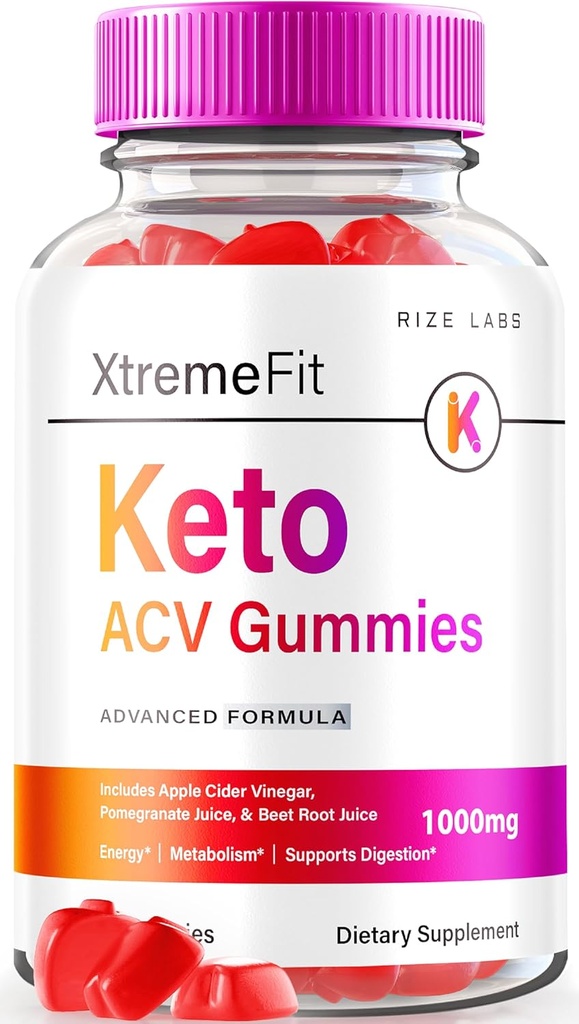 rize labs - Xtremefit Keto ACV Gummis für Advanced Weight Loss, Advanced Formula, Apple Cider Essig Supplement (60 Gummis)