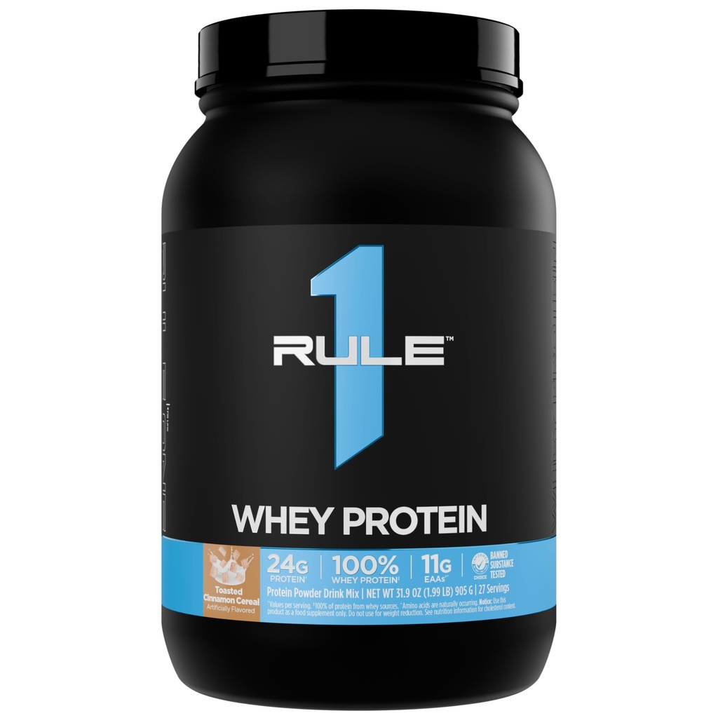 Regel 1 Whey Protein – 24g Fast-Acting Protein aus All-Whey-Quellen mit natürlich vorkommenden EAAs & BCAAs für Workout Recovery oder jederzeit Verwendung (2 Pfund*, Toasted Cinnamon Cereal)
