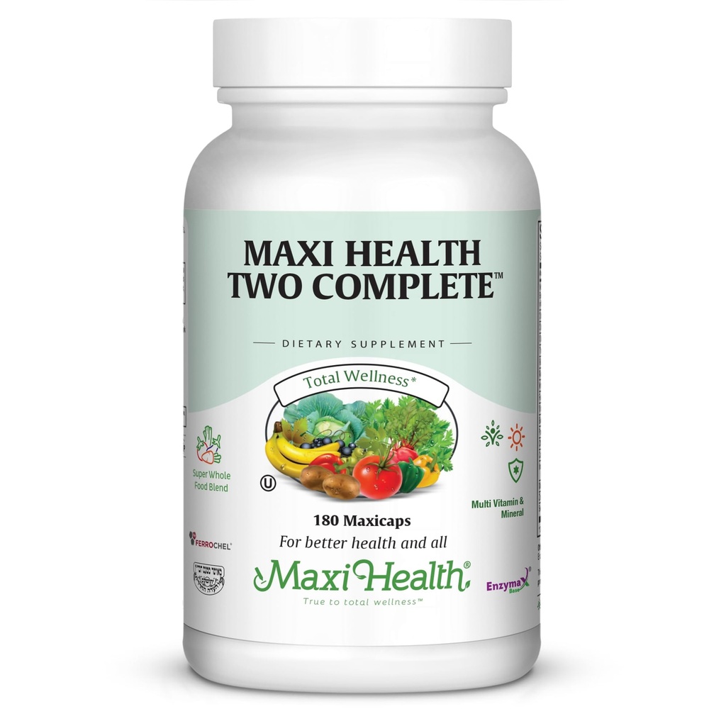 Maxi Health Multivitamins for Men and Women – Complete Daily Vitamins for Energy, Immune Function, and Wellness Support – Kosher & Vegan Multivitamin – 180 Capsules