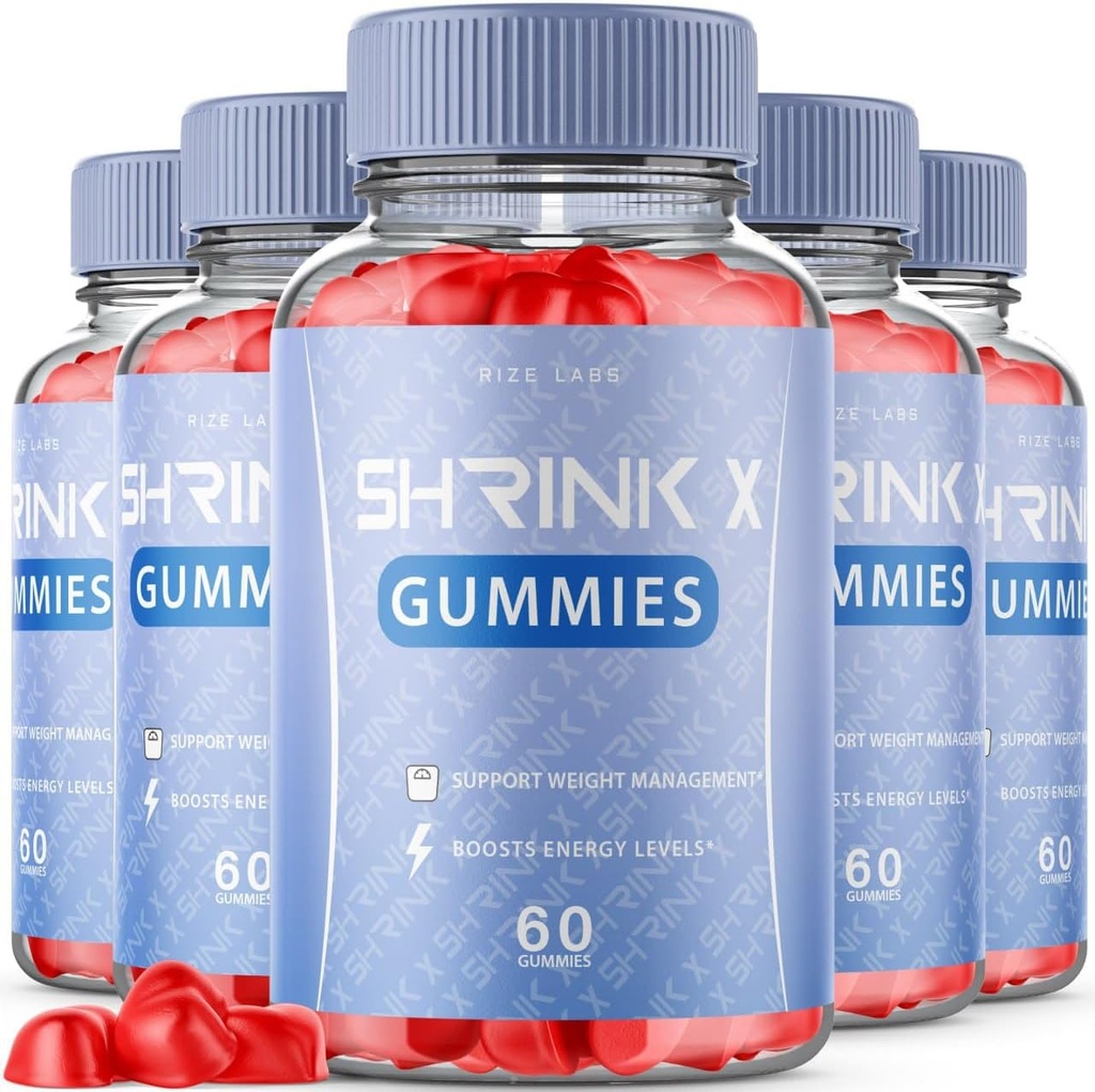 rize labs (5 Pack) Shrink X - Shrink X Gummis Weight Loss, Shrink X Keto ACV Supplement, Keto + ACV Gummy, Shrink X Maximum Strength Belly Fat Gomitas, ShrinkX Gummy Bears Bewertungen (300 Gummi)