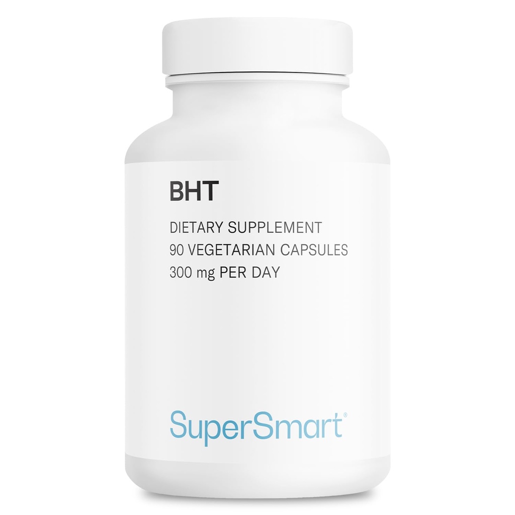 Supersmart - BHT Supplement 300mg pro Tag - Butylierte Hydroxytoluol | Non-GMO & Glutenfrei - 90 Vegetarische Kapseln