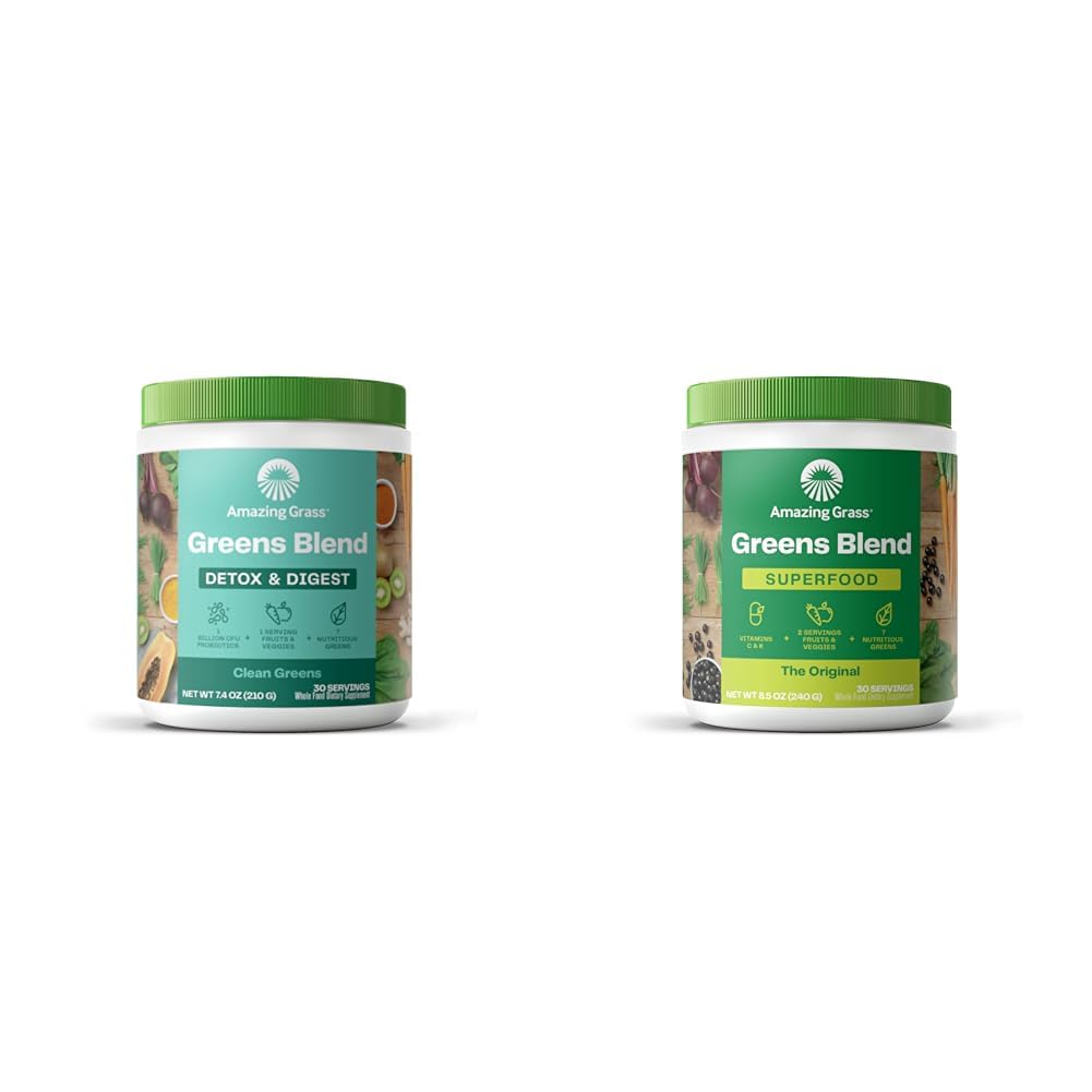 Erstaunlich Gras Grüns Blend Detox & Digest: Smoothie Mix, Cleanse & Greens Blend Superfood: Super Greens Powder Smoothie Mix für Boost Energy
