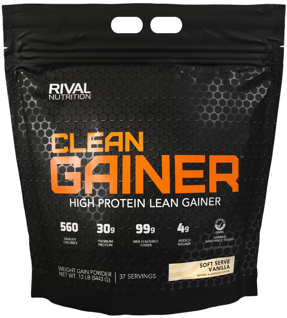 RIVAL NUTRITION Clean Gainer - Soft Serve Vanille 12lb