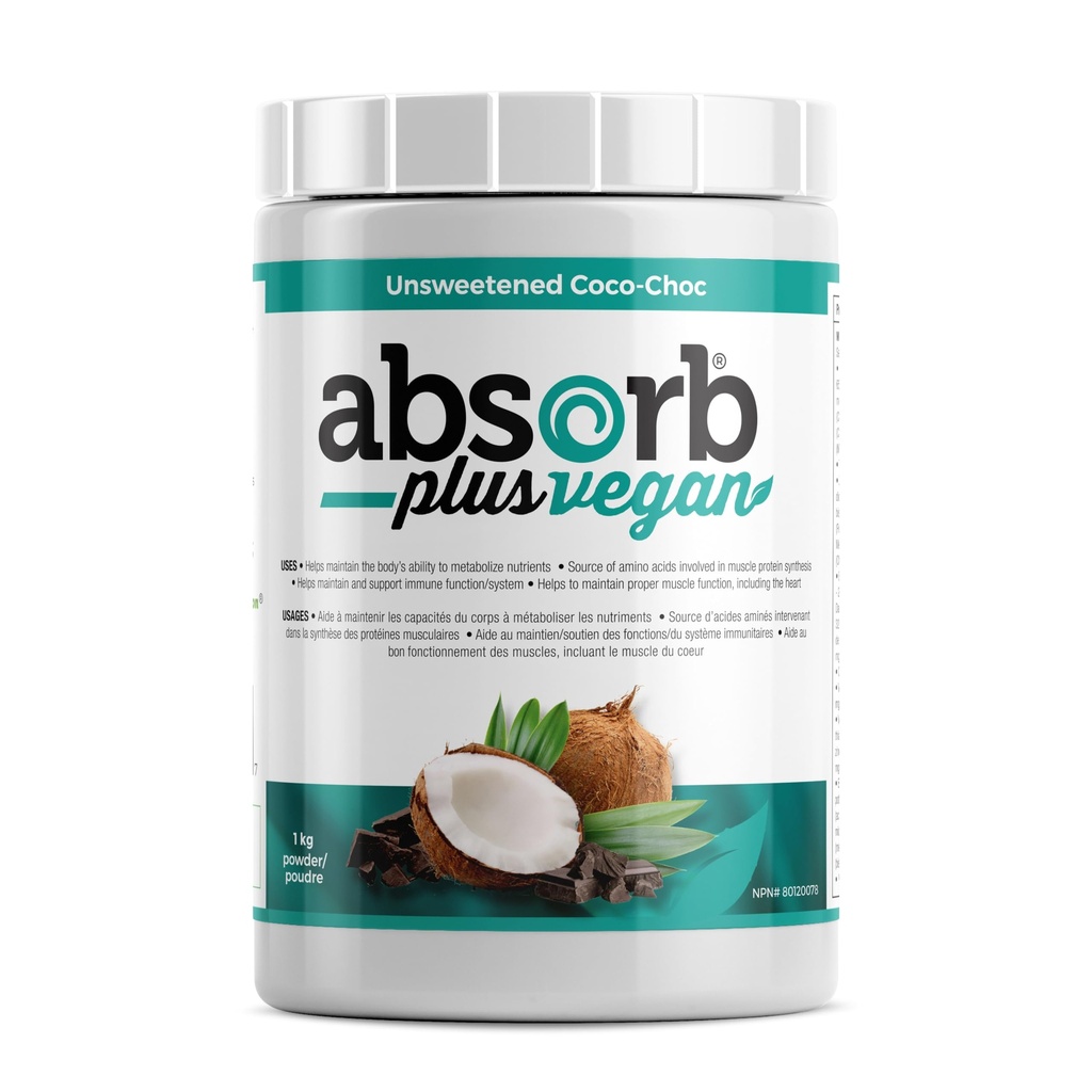 Vegan Isolate Protein - Gut-Gesundheit, Ernährungsunterstützung, Natürliche Inhaltsstoffe, Non-GMO, Glutenfrei, Organisch gefiedertes Reisprotein (2.2 lbs, Unsweetened Coco-Choc)