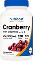 Nutricost Cranberry Extract (25.000mg) (120 Kapseln) mit Vitamin C & Vitamin E