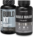 Jacked Factory Build-XT Daily Muscle Builder und Performance Enhancer (60 Kapseln) & Essentials Muskelaufbau Ergänzung für Stärke und Wachstum (30 Kapseln)
