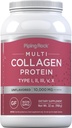 Piping Rock Multi Collagen Protein Pulver | 32oz | Ergänzung für Frauen und Männer | Typen I, II, III, V, X | Unflavored | Non-GMO, Glutenfrei