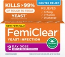 FemiClear Gentle Relief Formel 2 Tage Infektionsbehandlung, Sanfte Formel für mehr empfindliche Personen, All-Natural Zutaten Salbe + externe Itch Relief Salbe, Feminine Pflege Produkte