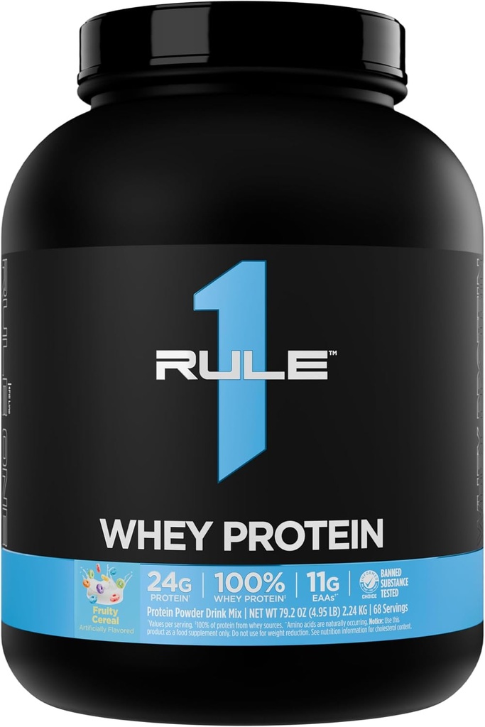 Regel 1 Whey Protein – 24g Fast-Acting Protein aus All-Whey-Quellen mit natürlich vorkommenden EAAs & BCAAs für Workout Recovery oder Anytime Use (5 Pfund*, Fruity Cereal)