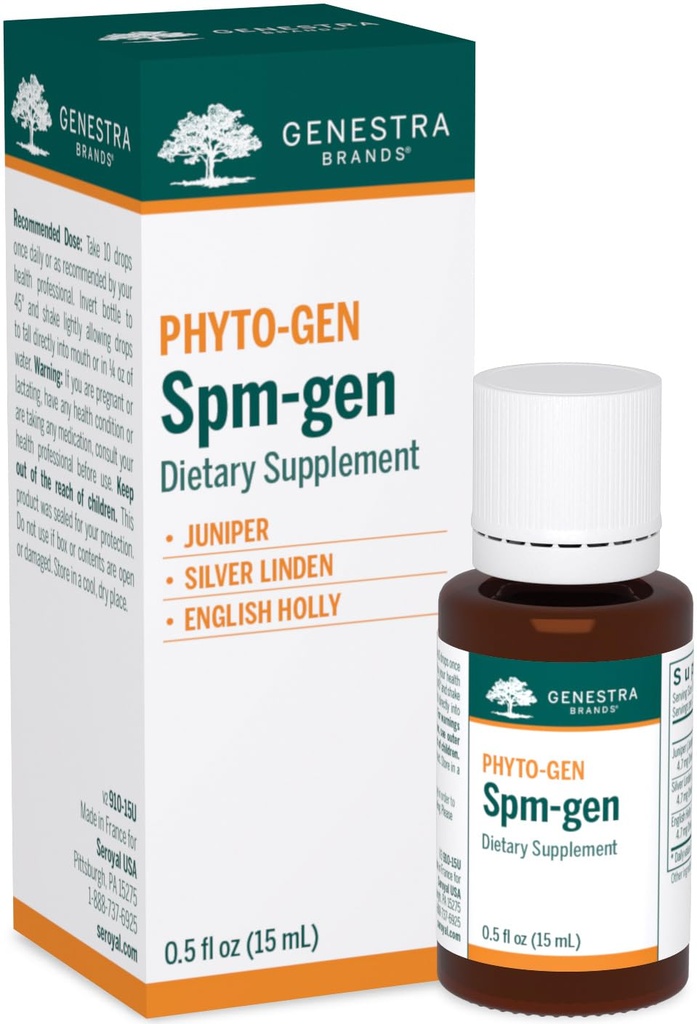 Genestra Marken SPM-gen | Juniper, Silber Linden, und Englisch Holly Herbal Supplement | 0.5 fl. oz.