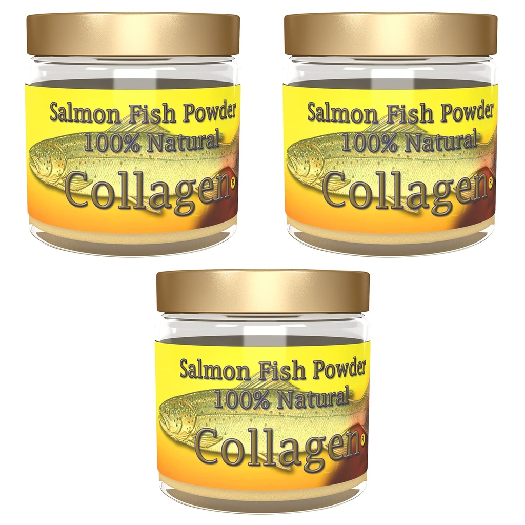 Salcoll Collagen - 100% natürliches bioaktives marines Kollagenpulver - Unflavored, Kosher, kann helfen Knochen, Gelenk, Haut, Haargesundheit, 3 Packung, drei Monate Versorgung