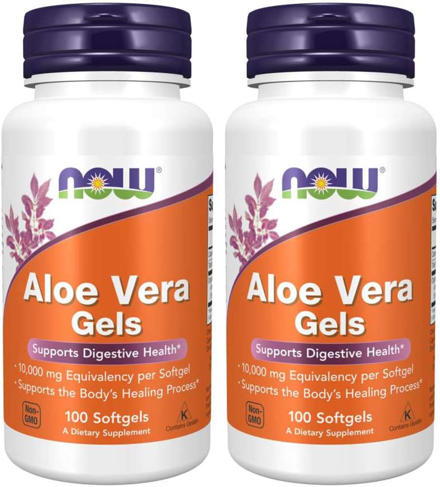 Jetzt Lebensmittel Aloe Vera, 100 Softgels 2 Packung