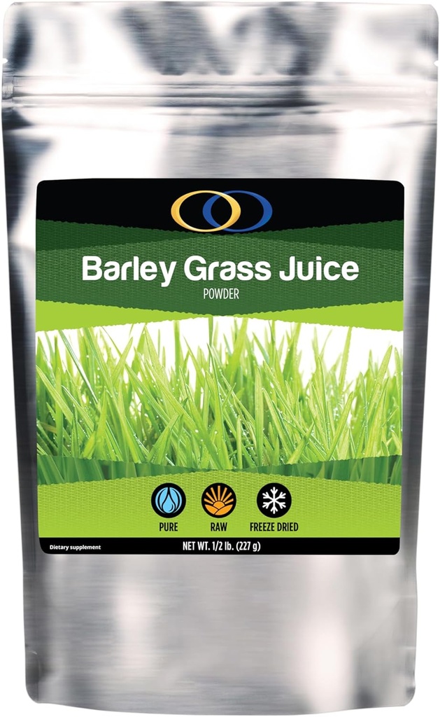Optimally Organic Barley Grass Juice Powder - Freeze Dried - 1/2 Pfund - Über 130 Servierungen - USA Grown - Raw & Bio-Active Supergreens - Vegan Health Supplement für Kinder & Erwachsene
