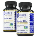 Premier Research Labs Premier HCL - Betaine HCL, Betaine Hydrochlorid Ergänzung für optimale Verdauungsfunktion, Nährstoffaufnahme, Betaine-HCL für Low Stomach Säure- 90 Vegetarische Kapseln (2 Pack)