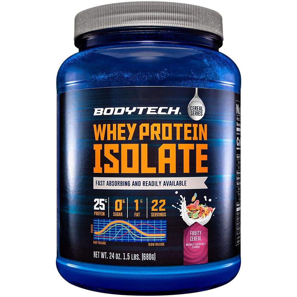 BODYTECH Whey Protein Isolate Powder - Fruchtiger Getreide (1,5 lbs./23 Portionen)