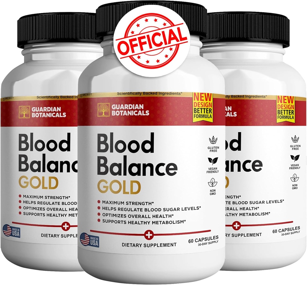 Guardian Botanicals Blood Balance Alle natürlichen Formel, um gesunde Levels zu erhalten, maximale Stärke tägliche Formel, Blut Balance Bewertungen (3 Pack - 180 Kapseln)
