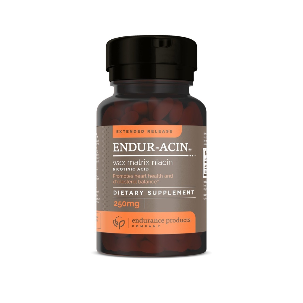 ENDUR-ACIN Niacin, Herzgesundheit & Gesunde Cholesterol Balance Supplement, erweiterte Freisetzung für optimale Absorption, Glutenfrei, 250mg (100 Tabletten)