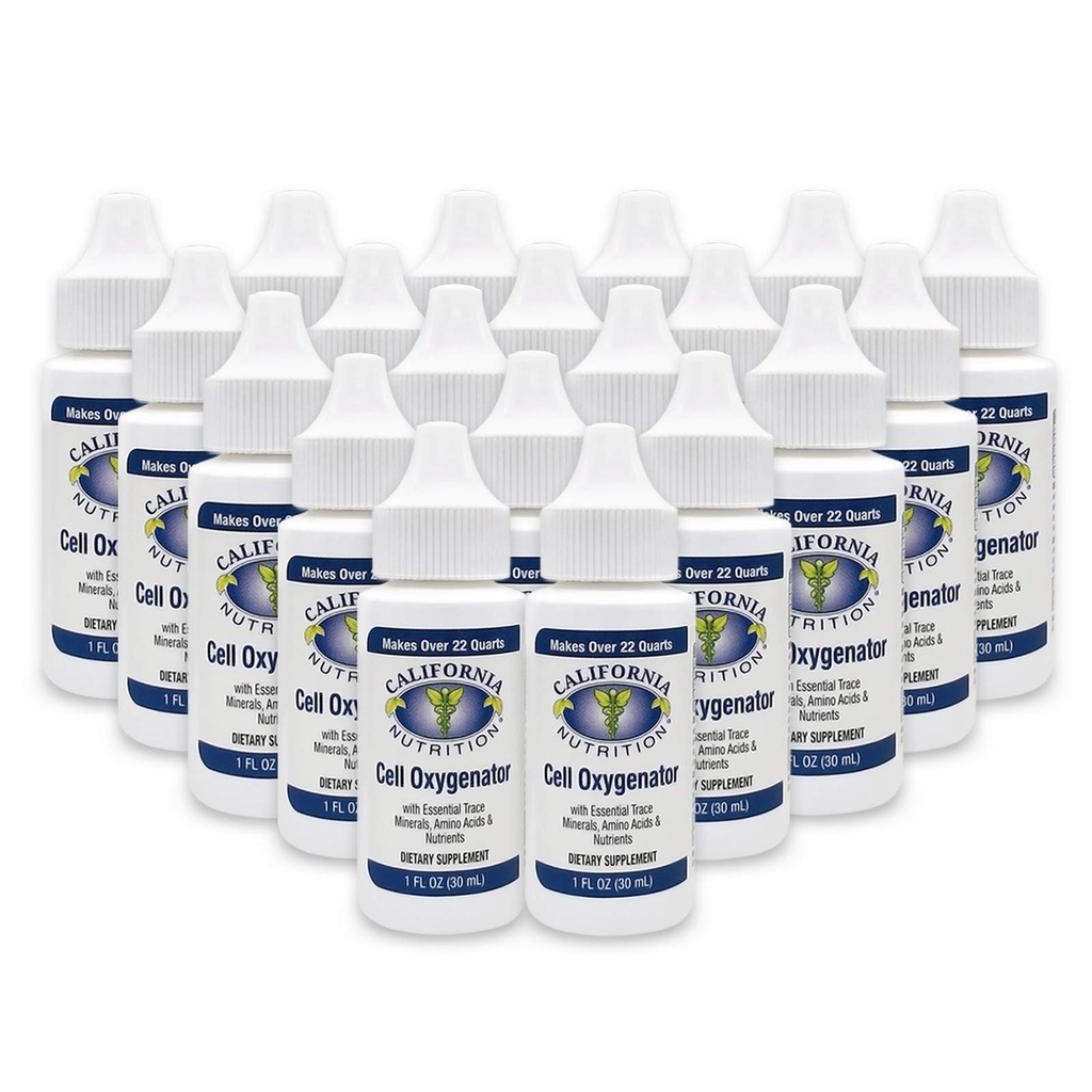 Cell Oxygenator 1 Fl Oz Bottle (Pack of 20), Cell Food Concentrate Liquid Oxygen Water Drops, Nutritional Dietary Supplement, Suport Immune System, Amino Acids & Trace Minerals