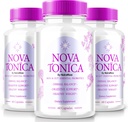 (3 Pack) NovaTonica Kapseln, Nova Tonica zur Unterstützung natürlich gesünder und glänzender Haut, Extra starke Ergänzung zur Unterstützung der Hydration, hautsteigernde Vitamin Pillen, Nova Tonic Bewertungen (180 Kapseln)