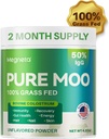 Bovine Colostrum Supplement für Menschen - 50% IgG 100% Gras Fed, Kolostrum Pulver für Gut Gesundheit, Haut & Haar, Schönheit und Immununterstützung Pure Moo Keto, Gluten & Fat Free (Unflavored) V3