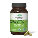 ORGANIC INDIA Moringa Capsules Organic - Green Superfood, Moringa Leaf Capsules, Pure Supergreen, Vegan Greens, Nature's Multivitamin, Vegan, Gluten-Free - 90 Kapseln